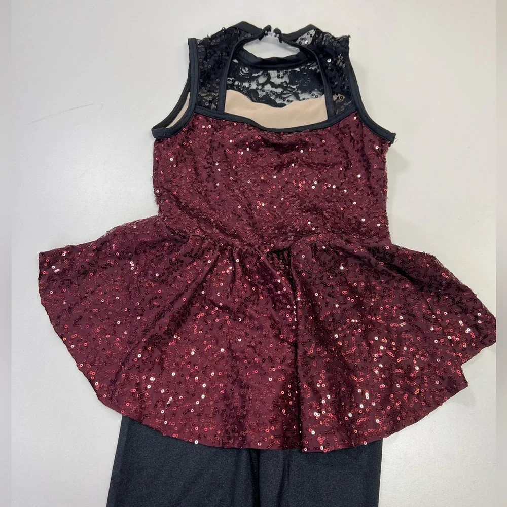 Weissman Dance Costume Jumpsuit Unitard Style 14175 Save Your Tears Medium Child